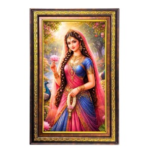 Beautiful Radha Digital Golden Balck Color Photo Frame | Hindu Religious Wall Decor | 18x24 Inches - Inspirational Wall Art For Office, Home Decor - Ideal Spiritual Gift (F16542) Beautiful Radha Digital Golden Balck Color Photo Frame | Hindu Religious Wall Decor | 18x24 Inches - Inspirational Wall Art For Office, Home Decor - Ideal Spiritual Gift (F16542)