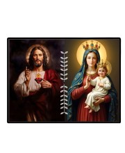 Jesus Christ-Our Lady Of Perpetual Help Laminated Photo - 7x9 Inches, Divine Blessings For Home & Office And Temple Decoration (F16262)