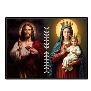 Jesus Christ-Our Lady Of Perpetual Help Laminated Photo - 7x9 Inches, Divine Blessings For Home & Office And Temple Decoration (F16262) Jesus Christ-Our Lady Of Perpetual Help Laminated Photo - 7x9 Inches, Divine Blessings For Home & Office And Temple Decoration (F16262)