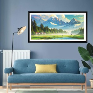 Nature Landscape Floating Frame Scenery Digital Print - (I5593) - 18x36 inch Modern Nature Wall Art for Living Room, Bedroom, Office, Hotels, Drawing Room Nature Landscape Floating Frame Scenery Digital Print - (I5593) - 18x36 inch Modern Nature Wall Art for Living Room, Bedroom, Office, Hotels, Drawing Room