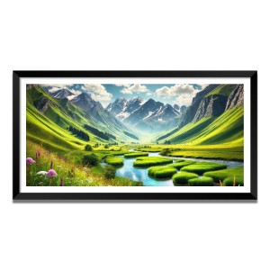 Nature Landscape Floating Frame Scenery Digital Print - (I5765) - 12x24 inch Modern Nature Wall Art for Living Room, Bedroom, Office, Hotels, Drawing Room Nature Landscape Floating Frame Scenery Digital Print - (I5765) - 12x24 inch Modern Nature Wall Art for Living Room, Bedroom, Office, Hotels, Drawing Room