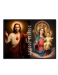 Jesus Christ - Our Lady Of Perpetual Help Laminated Photo - 13x15 Inches, Divine Blessings For Home & Office And Temple Decoration (F16258)