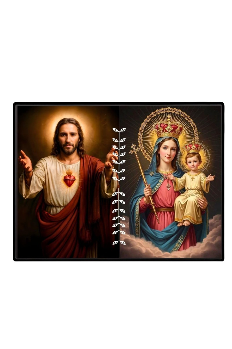 Jesus Christ - Our Lady Of Perpetual Help Laminated Photo - 13x15 Inches, Divine Blessings For Home & Office And Temple Decoration (F16258)