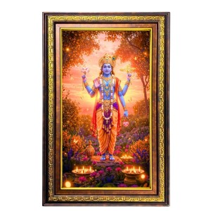 Lord Vishnu Digital Golden Balck Color Photo Frame | Hindu Religious Wall Decor | 14x20 Inches - Inspirational Wall Art For Office, Home Decor - Ideal Spiritual Gift (F16561) Lord Vishnu Digital Golden Balck Color Photo Frame | Hindu Religious Wall Decor | 14x20 Inches - Inspirational Wall Art For Office, Home Decor - Ideal Spiritual Gift (F16561)
