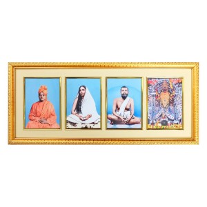 HiTechMart Spiritual Framed Photo of Sri Ramakrishna, Sarada Devi, Swami Vivekananda & Goddess Kali | Gold-Plated Divine Wall Decor for Home & Temple | Meditation & Devotional Gift HiTechMart Spiritual Framed Photo of Sri Ramakrishna, Sarada Devi, Swami Vivekananda & Goddess Kali | Gold-Plated Divine Wall Decor for Home & Temple | Meditation & Devotional Gift