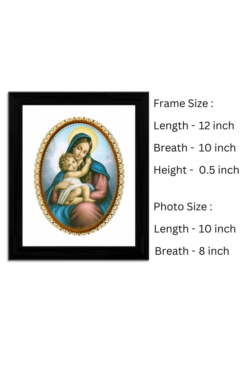 Mother Mary and Baby Jesus Colored Photograph |Divine Wall Art |Devotional wall art