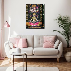 Lakshmi & Ganesh Laminated Photo - 5x7 Inches, Divine Blessings for Home & Office and Temple Decoration Lakshmi & Ganesh Laminated Photo - 5x7 Inches, Divine Blessings for Home & Office and Temple Decoration