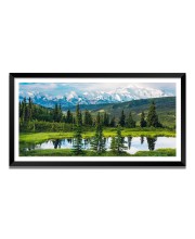 Nature Landscape Floating Frame Scenery Digital Print - (I5725) - 12x24 inch Modern Nature Wall Art for Living Room, Bedroom, Office, Hotels, Drawing Room