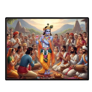 Lord Krishna Laminated Photo - 9x11 Inches, Divine Blessings For Home & Office And Temple Decoration (F16064) Lord Krishna Laminated Photo - 9x11 Inches, Divine Blessings For Home & Office And Temple Decoration (F16064)