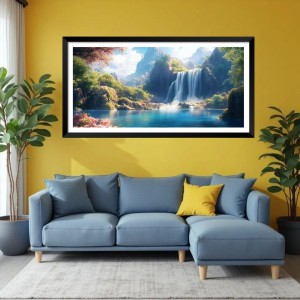 Nature Landscape Floating Frame Scenery Digital Print - (I5752) - 18x36 inch Modern Nature Wall Art for Living Room, Bedroom, Office, Hotels, Drawing Room Nature Landscape Floating Frame Scenery Digital Print - (I5752) - 18x36 inch Modern Nature Wall Art for Living Room, Bedroom, Office, Hotels, Drawing Room