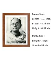 Generic Netaji Subhas Chandra Bose Black Photograph | Historical Wall Art | Ideal for Living Room or Office Decor