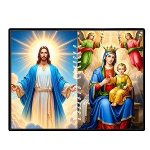 Jesus Blessed Virgin Mary Laminated Photo - 13x15 Inches, Divine Blessings For Home & Office And Temple Decoration (F16239) Jesus Blessed Virgin Mary Laminated Photo - 13x15 Inches, Divine Blessings For Home & Office And Temple Decoration (F16239)