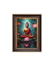 Goutam Buddha Digital Print Photo 10.7x12.7 inches - Vibrant Religious Wall Art for Home or Office Decor.
