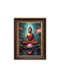Goutam Buddha Digital Print Photo 10.7x12.7 inches - Vibrant Religious Wall Art for Home or Office Decor.