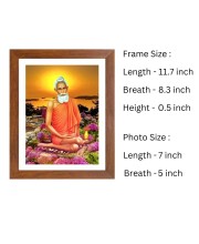 Sri Sri Lokenath Baba colored Photos in One Frame | Spiritual Devotional Wall Art | Photos for puja room, wall and table top