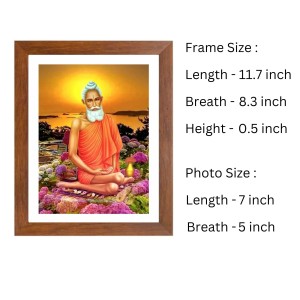 Sri Sri Lokenath Baba colored Photos in One Frame | Spiritual Devotional Wall Art | Photos for puja room, wall and table top