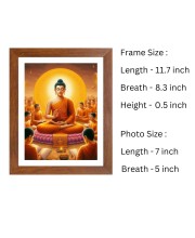 Generic Gautam Buddha Colored Photo | Spiritual Print | Ideal for Living Room, Home Office | Wall Art