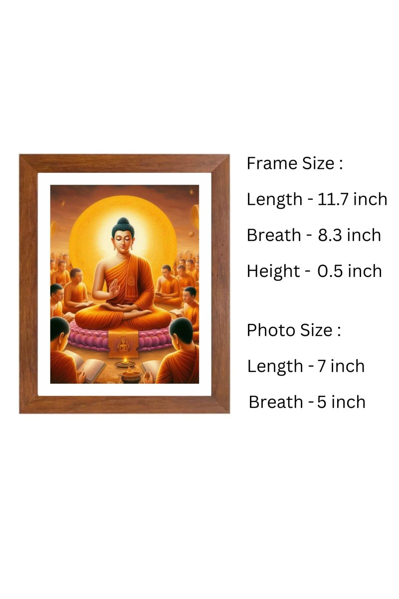 Generic Gautam Buddha Colored Photo | Spiritual Print | Ideal for Living Room, Home Office | Wall Art