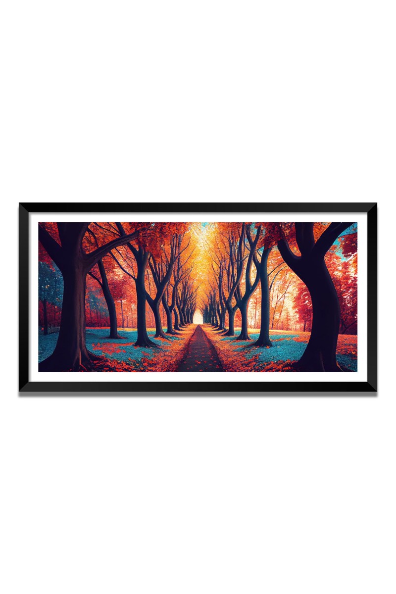 Nature Landscape Floating Frame Scenery Digital Print - (I5544) - 24x36 inch Modern Nature Wall Art for Living Room, Bedroom, Office, Hotels, Drawing Room