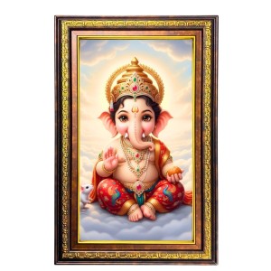 Lord Ganesha Digital Golden Balck Color Photo Frame | Hindu Religious Wall Decor | 16x22 Inches - Inspirational Wall Art For Office, Home Decor - Ideal Spiritual Gift (F16693) Lord Ganesha Digital Golden Balck Color Photo Frame | Hindu Religious Wall Decor | 16x22 Inches - Inspirational Wall Art For Office, Home Decor - Ideal Spiritual Gift (F16693)