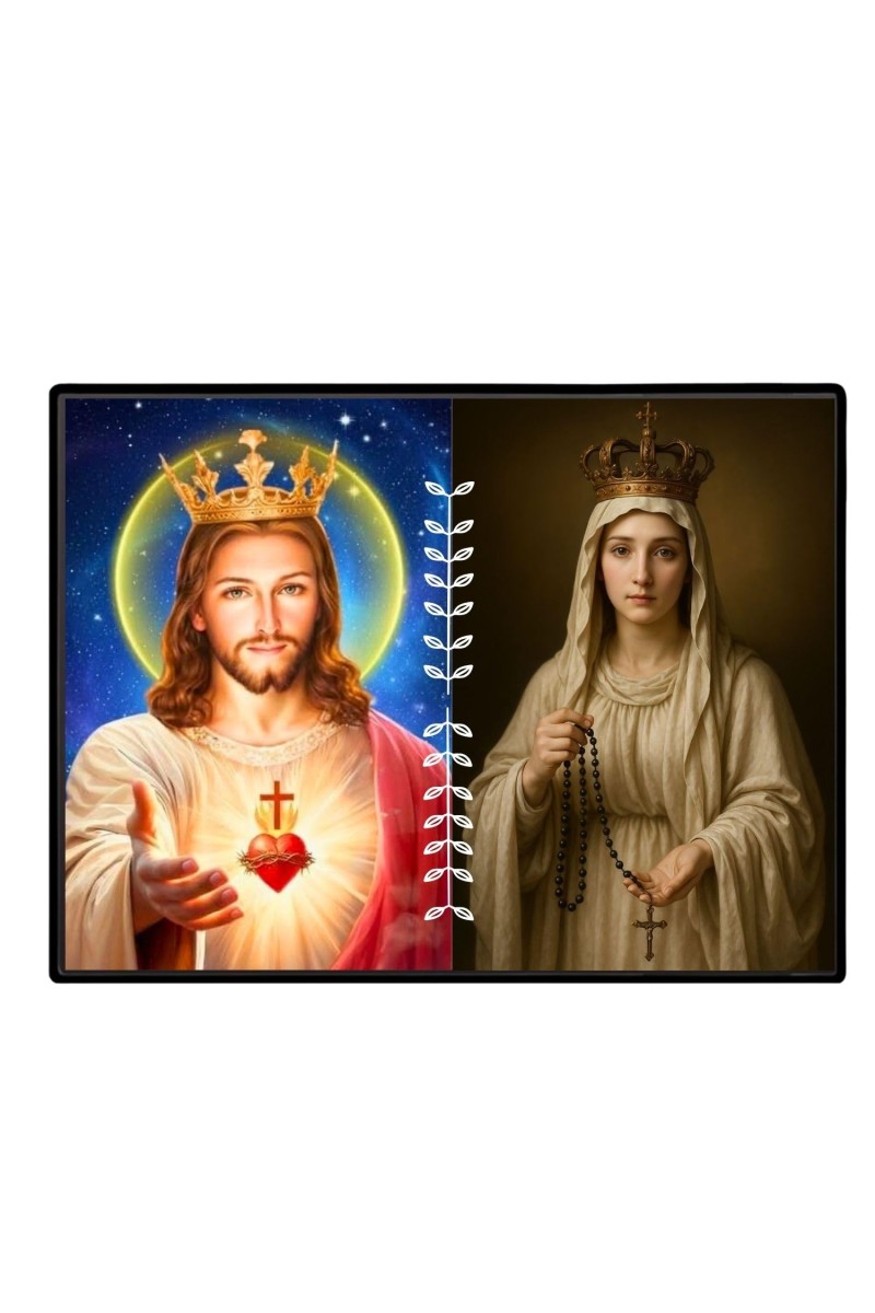 Virgin Mary Laminated Photo - 7x9 Inches, Divine Blessings For Home & Office And Temple Decoration (F16215)