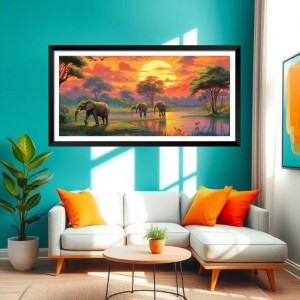 Nature Landscape Floating Frame Scenery Digital Print - (I5611) - 18x36 inch Modern Nature Wall Art for Living Room, Bedroom, Office, Hotels, Drawing Room Nature Landscape Floating Frame Scenery Digital Print - (I5611) - 18x36 inch Modern Nature Wall Art for Living Room, Bedroom, Office, Hotels, Drawing Room