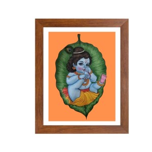 Colored Photo of Bal Gopal | Divine Child Krishna Wall Art | Spiritual Decor for Home & Temple Colored Photo of Bal Gopal | Divine Child Krishna Wall Art | Spiritual Decor for Home & Temple