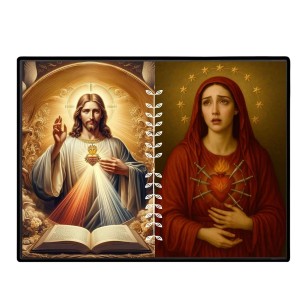 Jesus And Immaculate Heart Of Mary Laminated Photo - 9x11 Inches, Divine Blessings For Home & Office And Temple Decoration (F16191) Jesus And Immaculate Heart Of Mary Laminated Photo - 9x11 Inches, Divine Blessings For Home & Office And Temple Decoration (F16191)