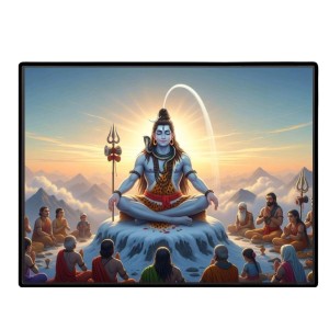 Lord Shiva Laminated Photo - 11x13 Inches, Divine Blessings For Home & Office And Temple Decoration (F16063)