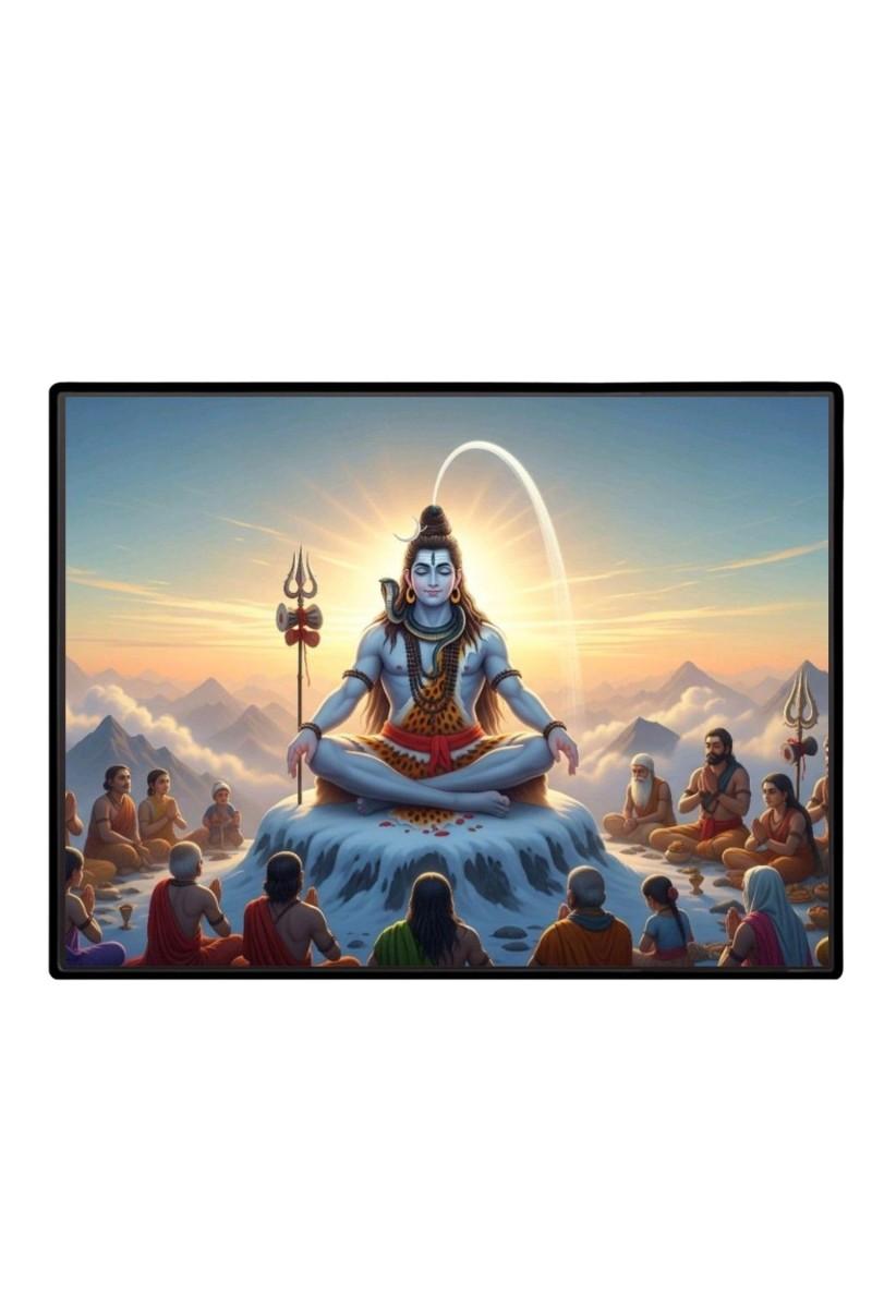 Lord Shiva Laminated Photo - 13x15 Inches, Divine Blessings For Home & Office And Temple Decoration (F16098)