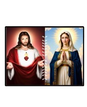 Jesus Christ-Our Lady Of Grace Laminated Photo - 7x9 Inches, Divine Blessings For Home & Office And Temple Decoration (F16286)