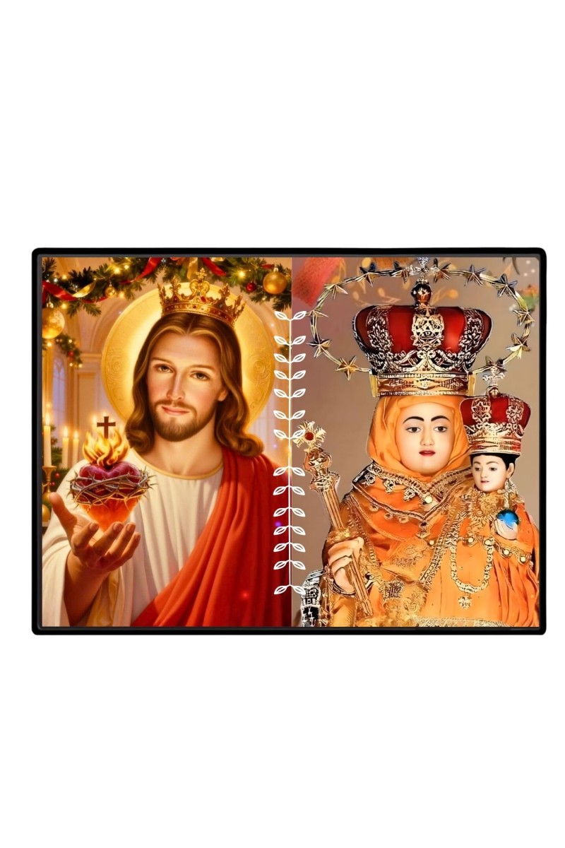 Jesus Lady Of Velankanni Laminated Photo - 9x11 Inches, Divine Blessings For Home & Office And Temple Decoration (F16206)