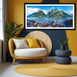 Nature Landscape Floating Frame Scenery Digital Print - (I5831) - 24x48 inch Modern Nature Wall Art for Living Room, Bedroom, Office, Hotels, Drawing Room Nature Landscape Floating Frame Scenery Digital Print - (I5831) - 24x48 inch Modern Nature Wall Art for Living Room, Bedroom, Office, Hotels, Drawing Room
