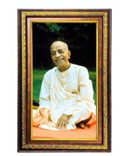 Bhaktivedanta Swami Prabhupada Digital Golden Balck Color Photo Frame | Hindu Religious Wall Decor | 14x20 Inches - Inspirational Wall Art For Office, Home Decor - Ideal Spiritual Gift (F16774)