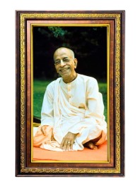 Bhaktivedanta Swami Prabhupada Digital Golden Balck Color Photo Frame | Hindu Religious Wall Decor | 16x22 Inches - Inspirational Wall Art For Office, Home Decor - Ideal Spiritual Gift (F16774)