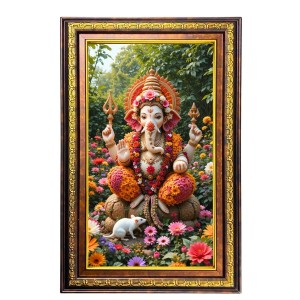 Lord Ganesha Digital Golden Balck Color Photo Frame | Hindu Religious Wall Decor | 16x22 Inches - Inspirational Wall Art For Office, Home Decor - Ideal Spiritual Gift (F16589) Lord Ganesha Digital Golden Balck Color Photo Frame | Hindu Religious Wall Decor | 16x22 Inches - Inspirational Wall Art For Office, Home Decor - Ideal Spiritual Gift (F16589)