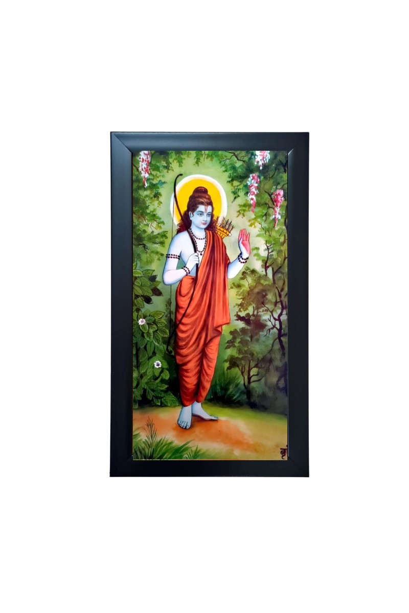 Sri Ramachandra in Exile (Banabas) Religious Art Frame – Beautiful Acrylic Wall Decor for Home & Temple (39.5 x 24.3 cm)