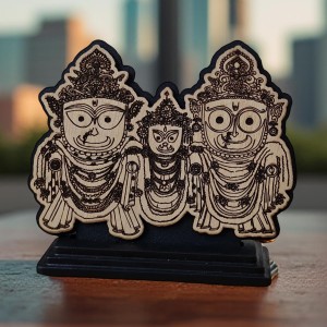 HiTechMart Wooden Jagannath Balabhadra Subhadra Idol on Stand – Handcrafted Decorative Statue for Car Dashboard, Home Mandir & Office Table – Spiritual Hindu Gift & Temple Decor HiTechMart Wooden Jagannath Balabhadra Subhadra Idol on Stand – Handcrafted Decorative Statue for Car Dashboard, Home Mandir & Office Table – Spiritual Hindu Gift & Temple Decor