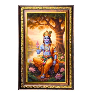 Lord Krishna Digital Golden Balck Color Photo Frame | Hindu Religious Wall Decor | 18x24 Inches - Inspirational Wall Art For Office, Home Decor - Ideal Spiritual Gift (F16857) Lord Krishna Digital Golden Balck Color Photo Frame | Hindu Religious Wall Decor | 18x24 Inches - Inspirational Wall Art For Office, Home Decor - Ideal Spiritual Gift (F16857)