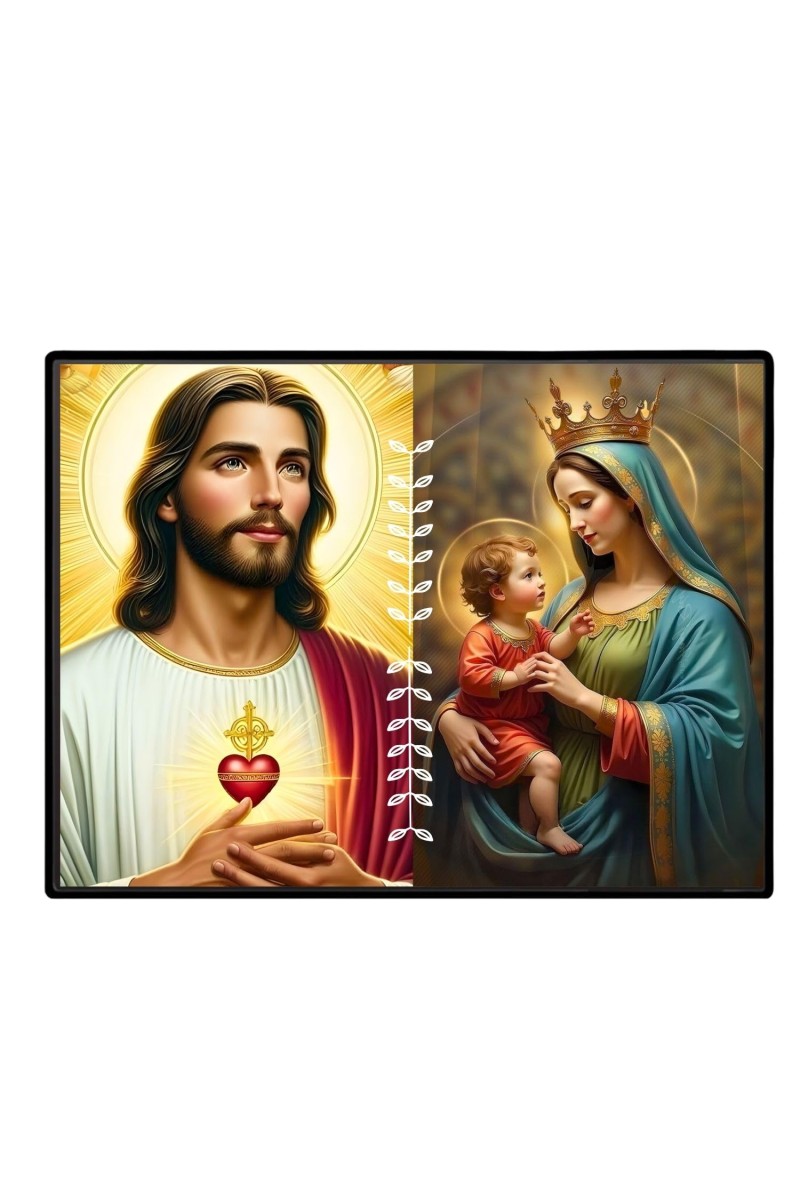 Jesus Christ-Our Lady Of Perpetual Help Jesus Christ-Our Lady Of Perpetual Help Laminated Photo - 7x9 Inches, Divine Blessings For Home & Office And Temple Decoration (F16263)