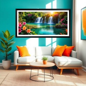Nature Landscape Floating Frame Scenery Digital Print - (I5783) - 12x24 inch Modern Nature Wall Art for Living Room, Bedroom, Office, Hotels, Drawing Room Nature Landscape Floating Frame Scenery Digital Print - (I5783) - 12x24 inch Modern Nature Wall Art for Living Room, Bedroom, Office, Hotels, Drawing Room