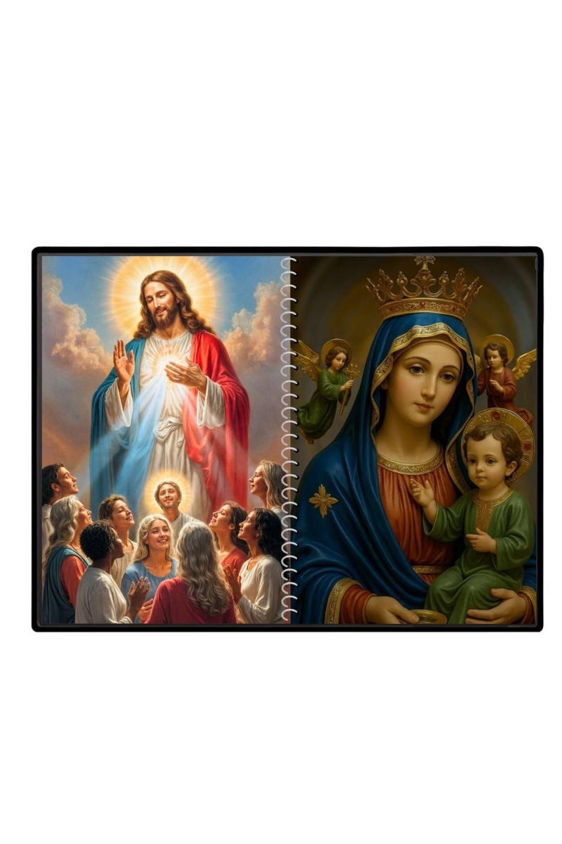 Jesus Christ-Our Lady Of Perpetual Help Laminated Photo - 7x9 Inches, Divine Blessings For Home & Office And Temple Decoration (F16366)