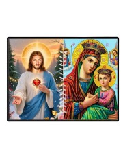Jesus Lady Of Velankanni Laminated Photo - 7x9 Inches, Divine Blessings For Home & Office And Temple Decoration (F16209)