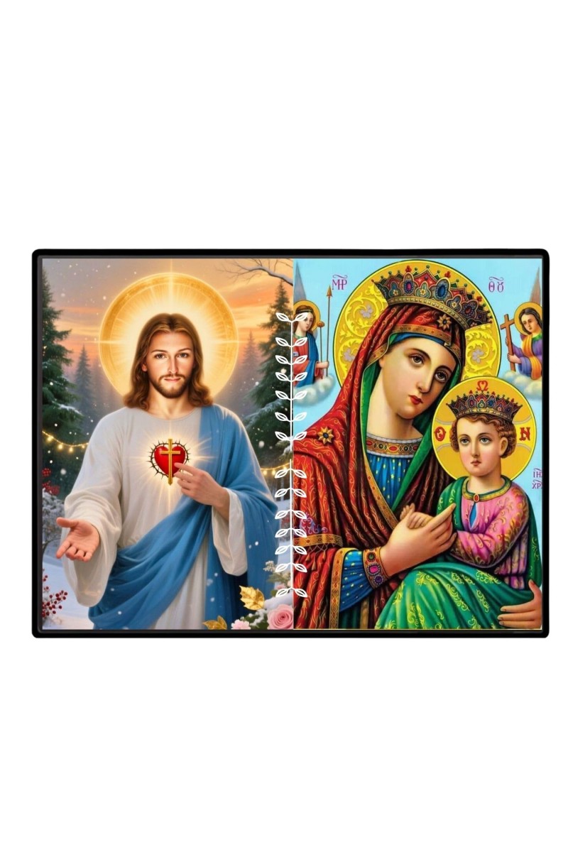 Jesus Lady Of Velankanni Laminated Photo - 7x9 Inches, Divine Blessings For Home & Office And Temple Decoration (F16209)