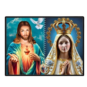 Esus Christ-Blessed Virgin Mary Laminated Photo - 7x9 Inches, Divine Blessings For Home & Office And Temple Decoration (F16432) Esus Christ-Blessed Virgin Mary Laminated Photo - 7x9 Inches, Divine Blessings For Home & Office And Temple Decoration (F16432)