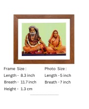 Divine Sadguru Sri Sri Bijay Krishna Goswami with Wife Yogmaya Colored Photo | Spiritual Wall Art for Home | Ideal Gift for Devotees