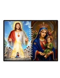 Jesus Lady Of FatimaLaminated Photo - 9x11 Inches, Divine Blessings For Home & Office And Temple Decoration (F16228)