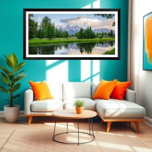 Nature Landscape Floating Frame Scenery Digital Print - (I5710) - 18x36 inch Modern Nature Wall Art for Living Room, Bedroom, Office, Hotels, Drawing Room Nature Landscape Floating Frame Scenery Digital Print - (I5710) - 18x36 inch Modern Nature Wall Art for Living Room, Bedroom, Office, Hotels, Drawing Room