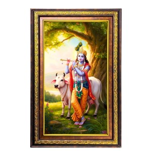 Lord Krishna Digital Golden Balck Color Photo Frame | Hindu Religious Wall Decor | 18x24 Inches - Inspirational Wall Art For Office, Home Decor - Ideal Spiritual Gift (F16546) Lord Krishna Digital Golden Balck Color Photo Frame | Hindu Religious Wall Decor | 18x24 Inches - Inspirational Wall Art For Office, Home Decor - Ideal Spiritual Gift (F16546)