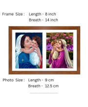 Mother Mary and Baby Jesus two Colored Photograph | Divine Wall Art | Perfect for Home Decoration